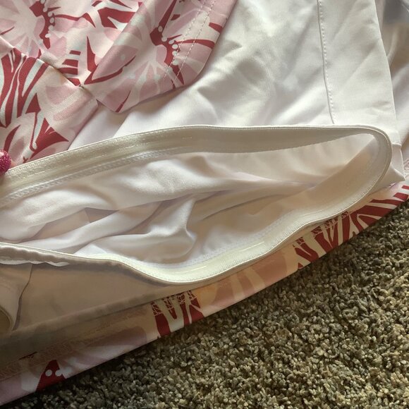 Ekouaer Floral Print Athletic Skort Built-In Shorts Women Size Medium Pockets - Picture 7 of 10